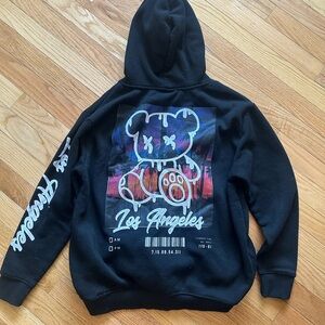 Black Graphic RGSTR Hoodie Small